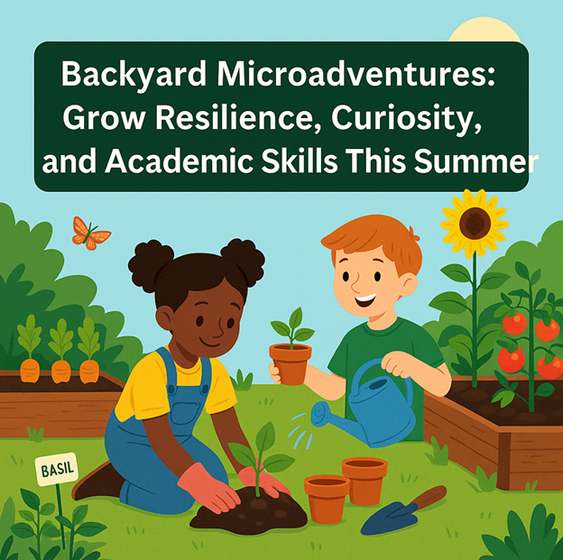 Children gardening and exploring—fun backyard learning with PALS Piscataway near Edison NJ